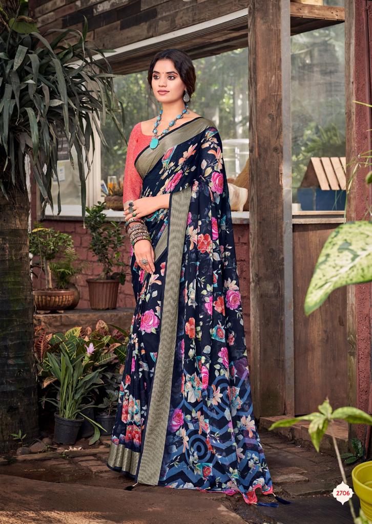 Kashvi Saheli 2701 Regular Wear Printed Wholesale Chiffon Sarees
